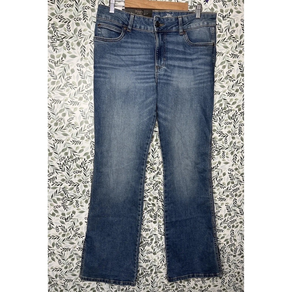 Wrangler Retro Jeans Mae Size 9 Womens Mid Rise Bootcut Side‎ Slit Denim
